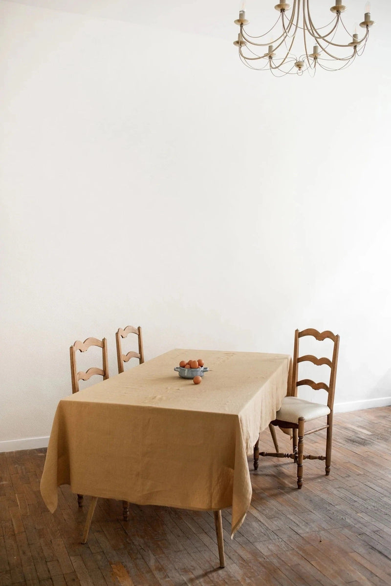 Rectangle Linen Tablecloth Tablecloths + Runners AmourLinen 39" x 39" Mustard 