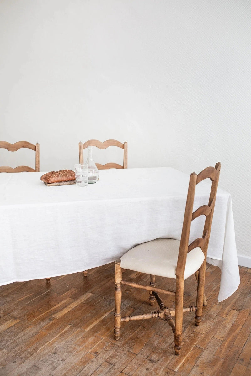 Rectangle Linen Tablecloth Tablecloths + Runners AmourLinen 39" x 39" White 