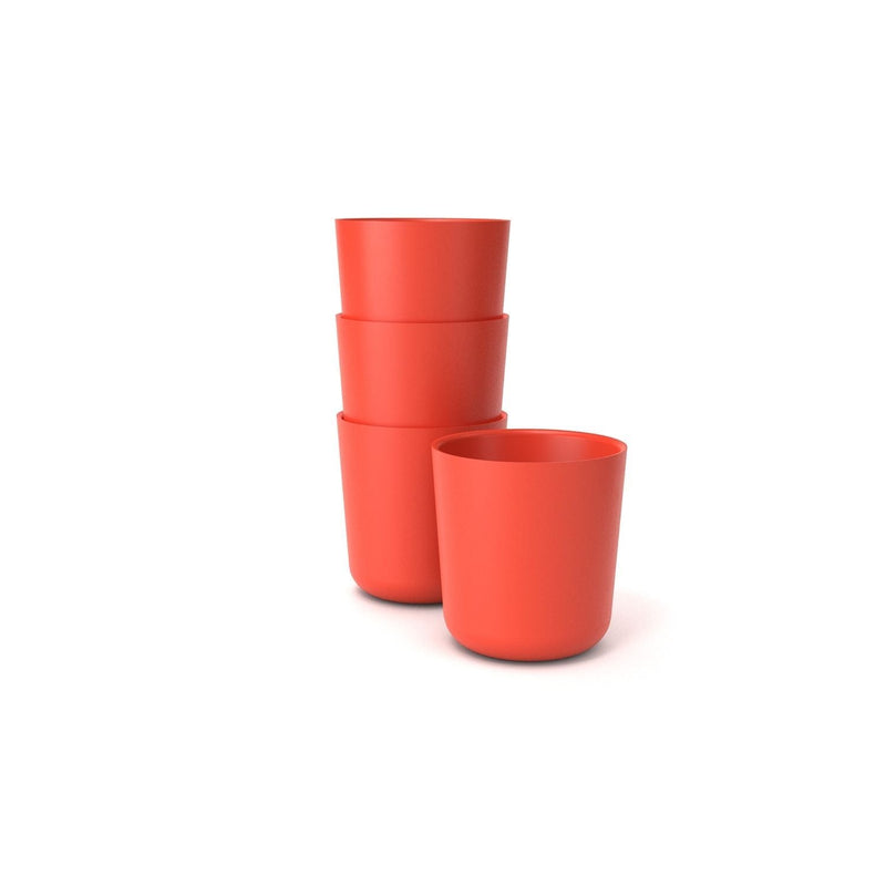 Recycled Bamboo Cup Set Glassware + Drinkware EKOBO S Persimmon 