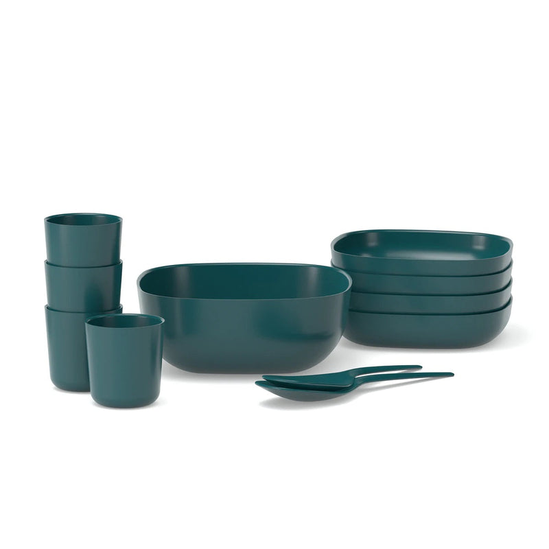 Recycled Bamboo Perfect Pasta Set Dinnerware Sets EKOBO Blue Abyss 