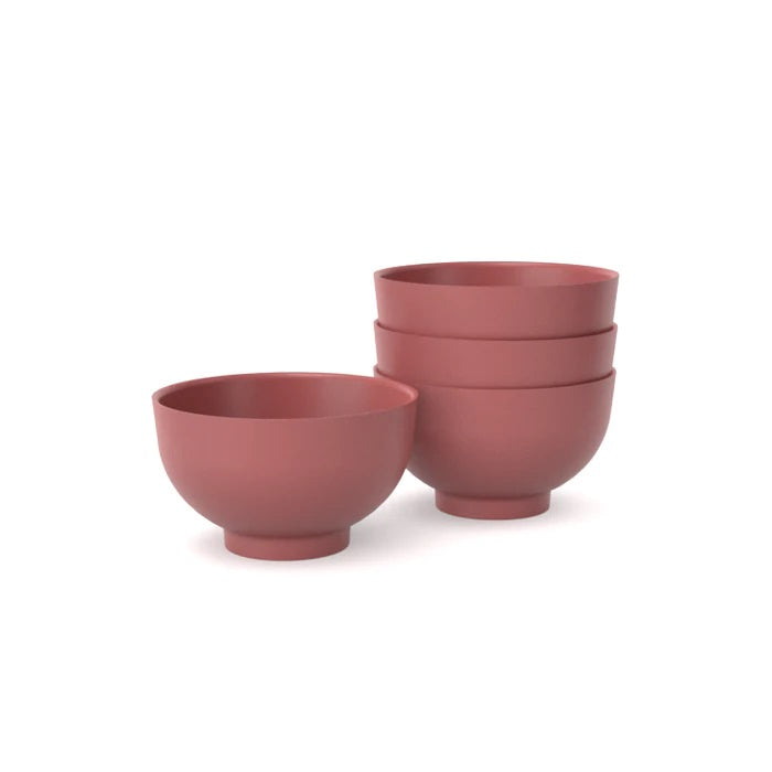 Recycled Bamboo Rice Bowl Set Bowls EKOBO Spice Red 