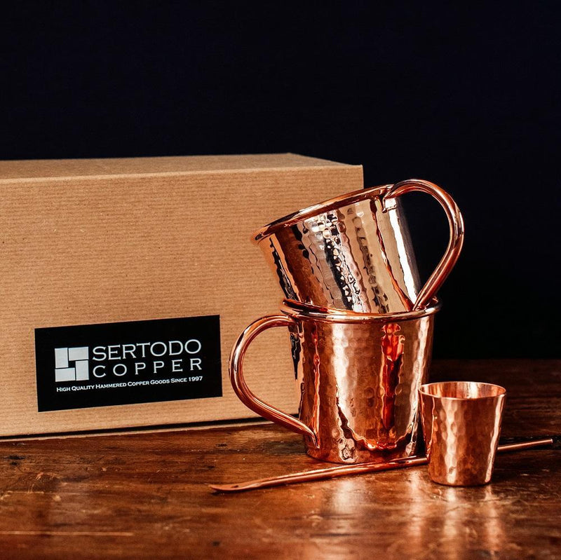 Recycled Copper Moscow Mule Gift Set Barware Sertodo Copper 