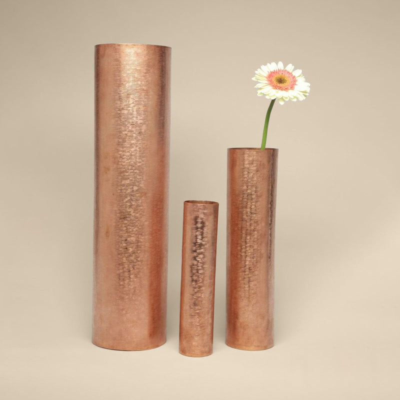 Recycled Copper Vase Set Vases Amoretti Brothers 
