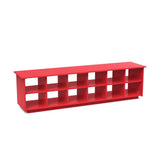 Recycled Cubby Bench Benches Loll Designs Apple Red 65" Standard