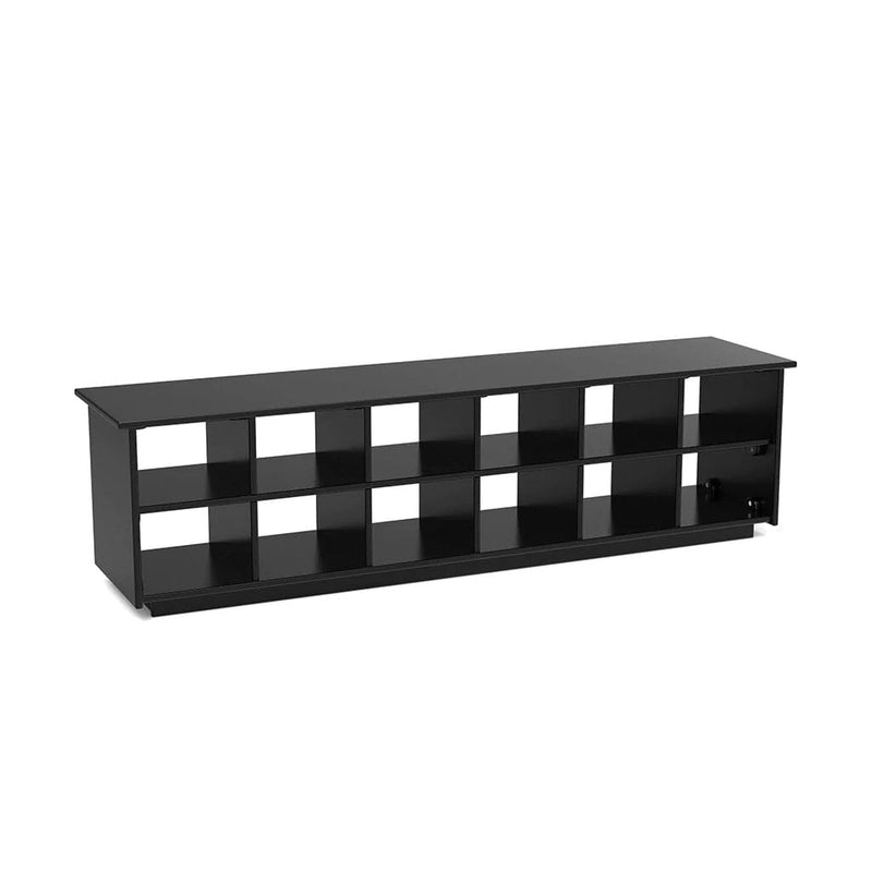 Recycled Cubby Bench Benches Loll Designs Black 65" Standard