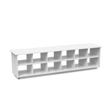 Recycled Cubby Bench Benches Loll Designs Cloud White 65" Standard