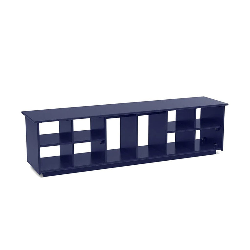 Recycled Cubby Bench Benches Loll Designs Navy Blue 65" Boot Holes