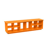 Recycled Cubby Bench Benches Loll Designs Sunset Orange 65" Boot Holes