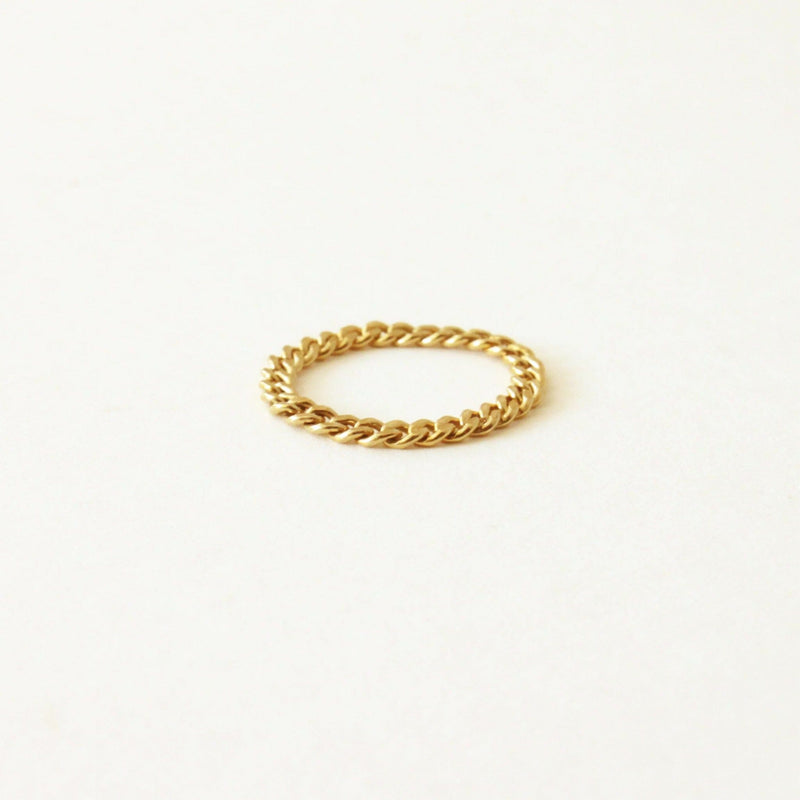 Recycled Gold Chain Ring Rings Sara Patino Jewelry 