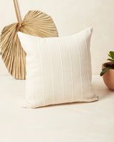 Recycled Stripe Throw Pillow Throw Pillows Minna Cream 