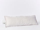 Relaxed Linen Lumbar Pillow Cover Bedding Coyuchi Fog 