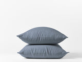 Relaxed Linen Pillowcase Set Pillowcases Coyuchi Standard / Queen Harbor Blue 