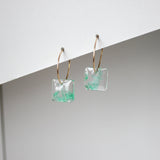 Remi Aquamarine Square Upcycled Mini Earrings Earrings Giulia Letzi + META Jewelry 