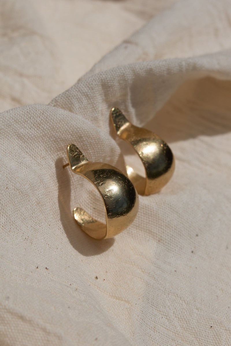 Retired - Brass Sina Recycled Earrings Earrings Yewo 