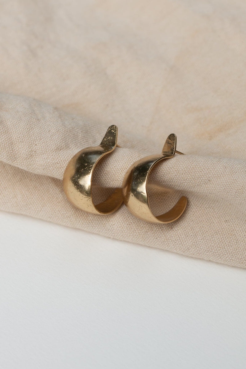 Retired - Brass Sina Recycled Earrings Earrings Yewo 