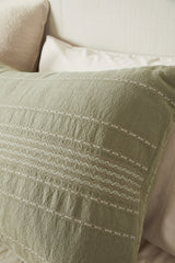 Rippled Stripe Sham - Alpine White / Pale Gray Pillowcases Coyuchi 