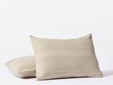 Rippled Stripe Sham - Alpine White / Pale Gray Pillowcases Coyuchi Standard Aloe / Natural 
