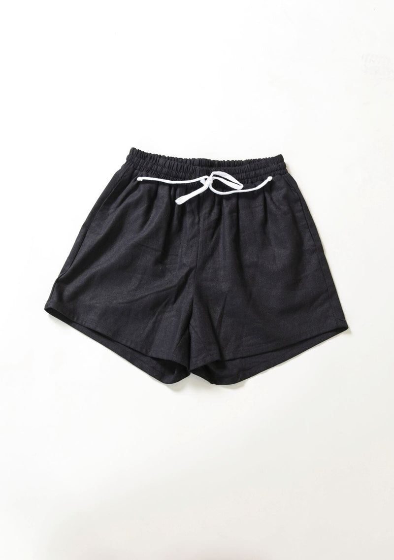 Rita Linen Shorts Shorts Poplinen XS Black 