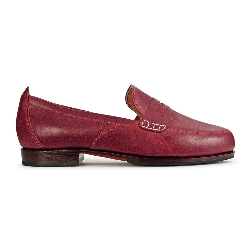 Sabina Leather Loafers Loafers Adelante Shoe Co. Pomegranate 5 