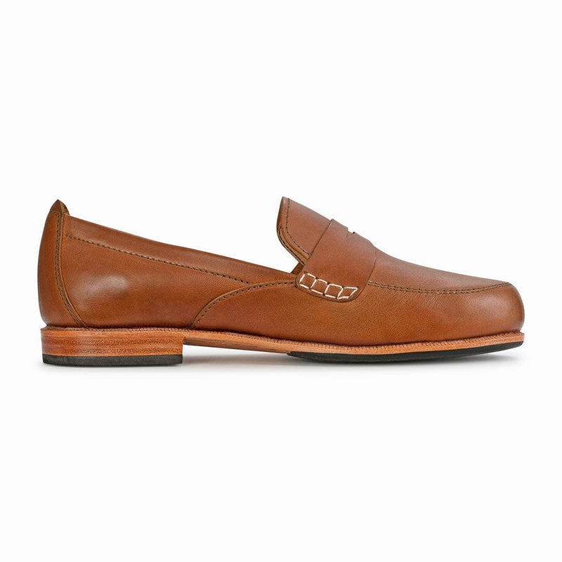 Sabina Leather Loafers Loafers Adelante Shoe Co. Rich Caramel 5 