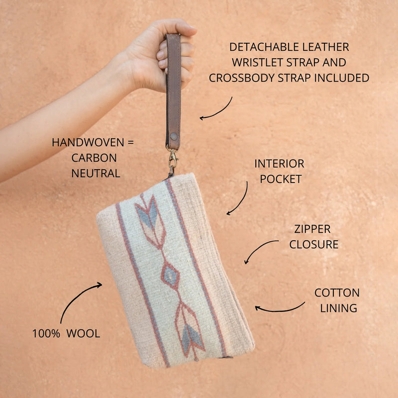 Sagebrush + Sand Wool Convertible Clutch Bag Clutch Bags MZ Made 