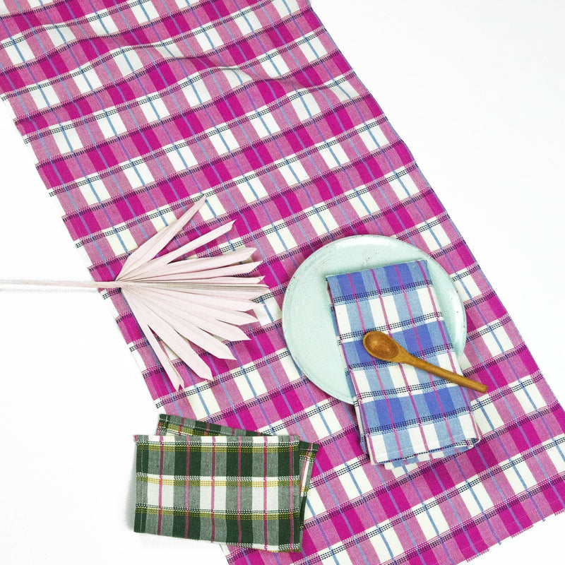 San Andres Gingham Table Runner Tablecloths + Runners Archive New York 