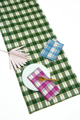 San Andres Gingham Table Runner Tablecloths + Runners Archive New York Forest 