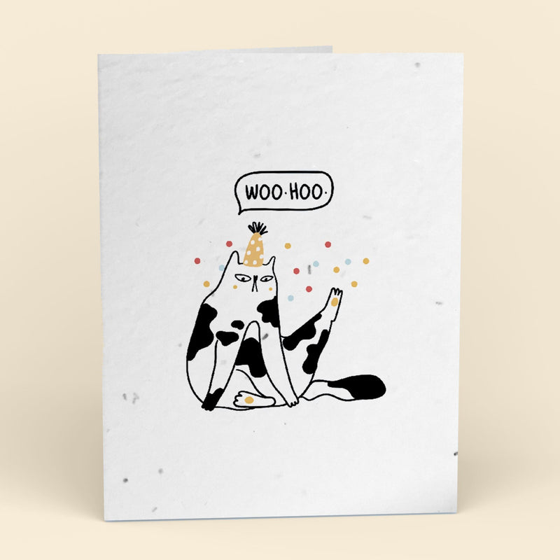 Sarcastic Cat Plantable Cards - 10 Pack Greeting Cards Cute Root 