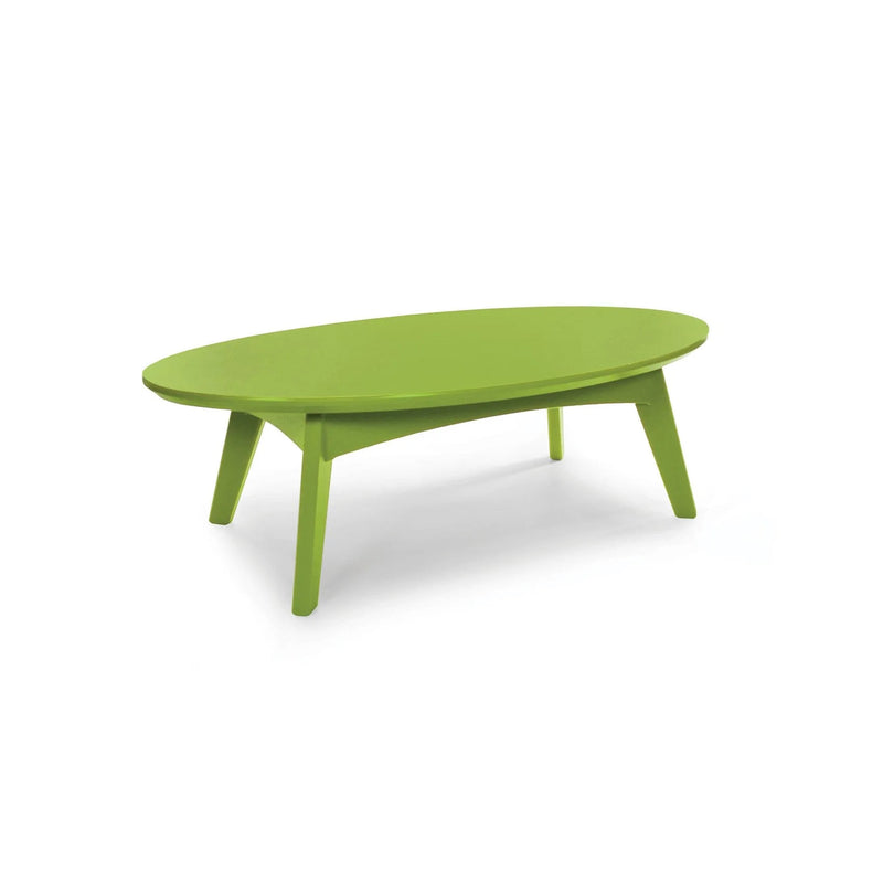 Satellite Recycled Cocktail Table Coffee Tables Loll Designs Oval Leaf Green 