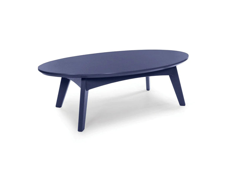 Satellite Recycled Cocktail Table Coffee Tables Loll Designs Oval Navy Blue 