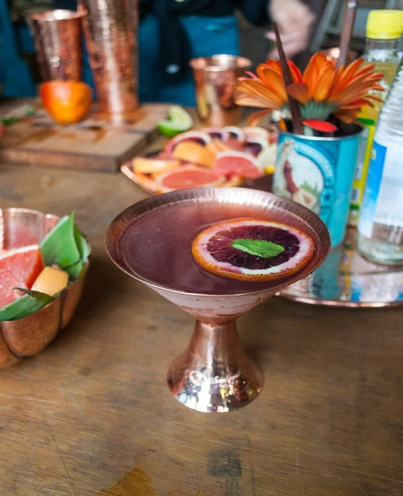 Satini Recycled Copper Martini Cup Glassware + Drinkware Sertodo Copper 