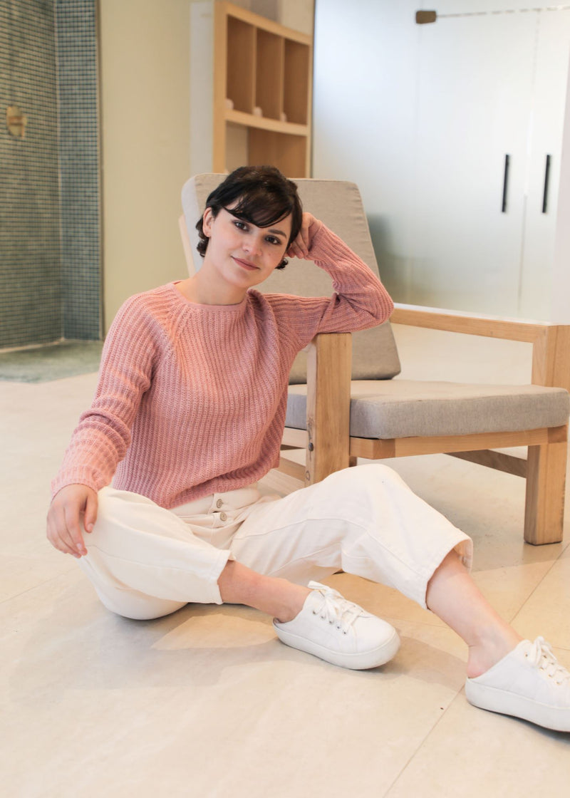 Sawika Crop Alpaca Sweater Cardigans + Sweaters Yanawara S Pink 