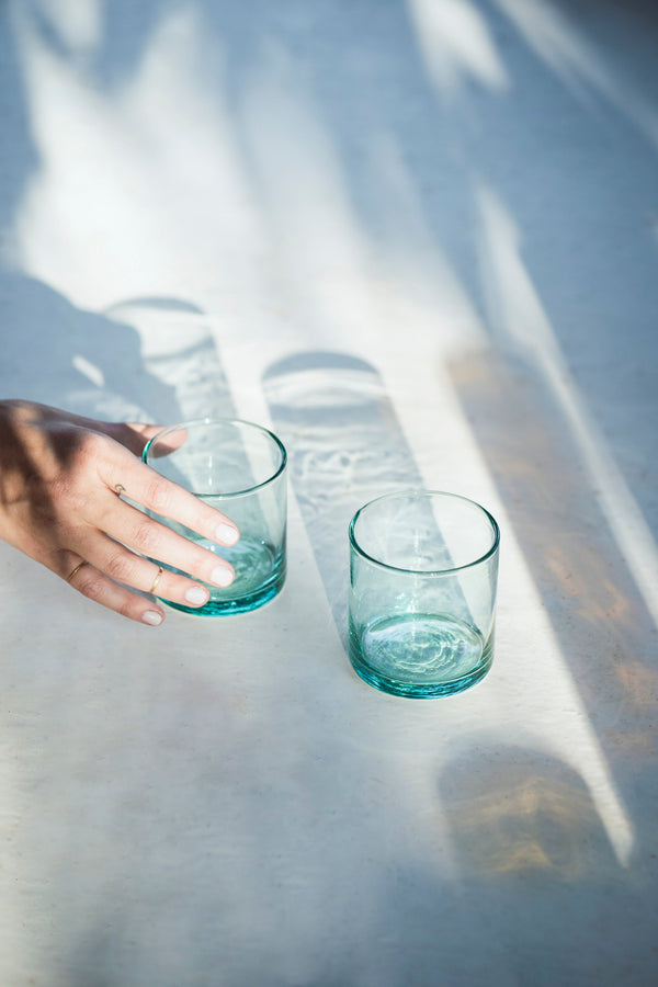 Short Recycled Glass Set Glassware + Drinkware Magda Made 