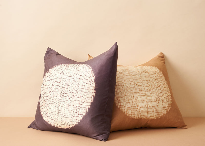 Shunya Silk Throw Pillow - Black Pillows Studio Variously 
