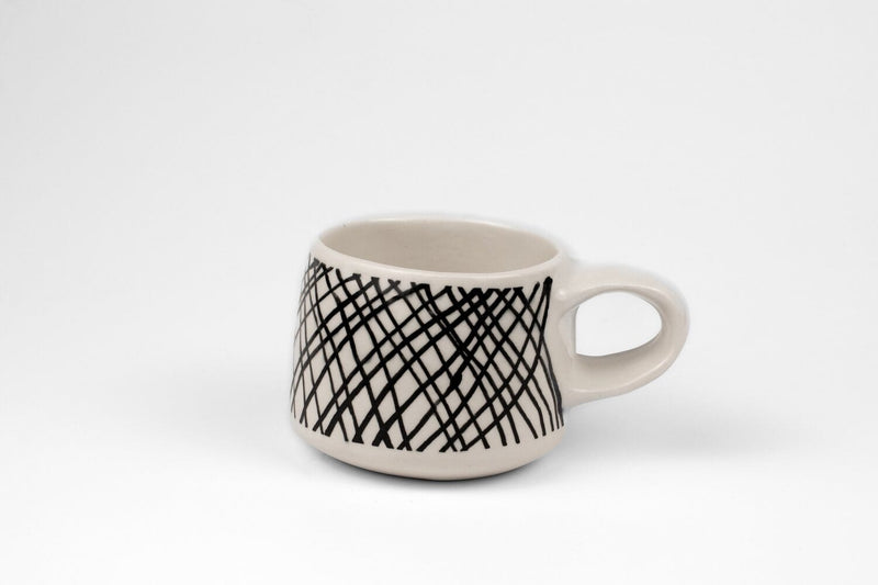 Small Stria Porcelain Mug Mugs + Tumblers Lauren HB Studio Net 
