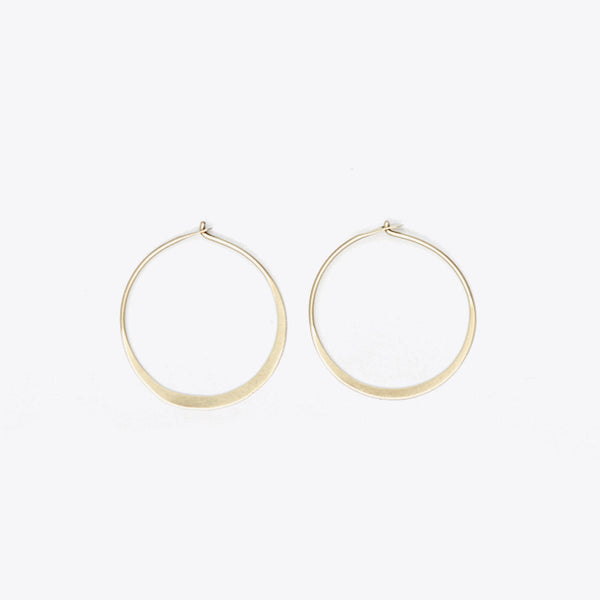 Small Upcycled Brass Hoop Earrings Earrings Nisolo 