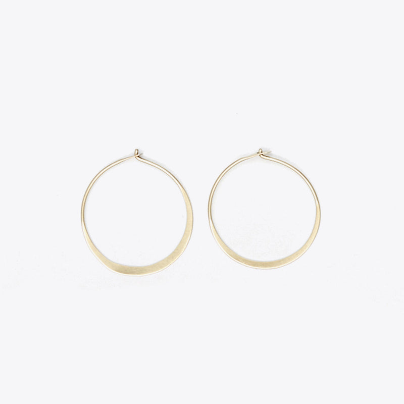 Small Upcycled Brass Hoop Earrings Earrings Nisolo 