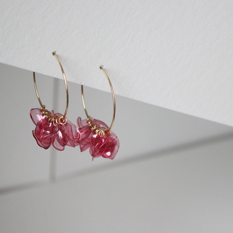 Sole Upcycled Earrings Earrings Giulia Letzi + META Jewelry Fuchsia 14K Gold Fill 