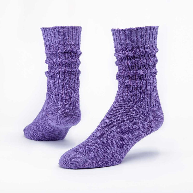 Solid Ragg Unisex Socks - Single Socks Maggie's Organics L Dark Purple 