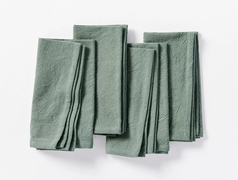 Sonoma Textured Napkin Set Cloth Napkins Coyuchi Cypress 