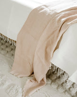 Stone Washed Linen Throw Blanket Blankets Creative Women 