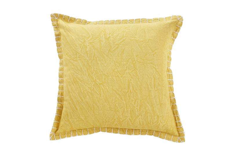 Stone Washed Throw Pillow Cover Throw Pillows Casa Amarosa Yellow 