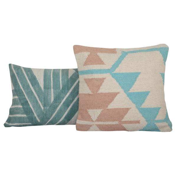Stripe Sky Throw Pillow Cover- Aqua Pillows Casa Amarosa 
