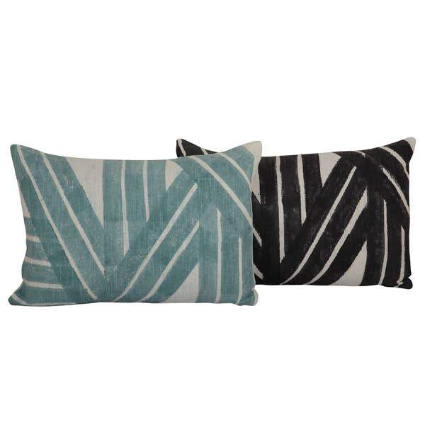 Stripe Sky Throw Pillow Cover - Black Pillows Casa Amarosa 