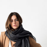 Studio Variously Charcoal Linen Scarf Studio Variously