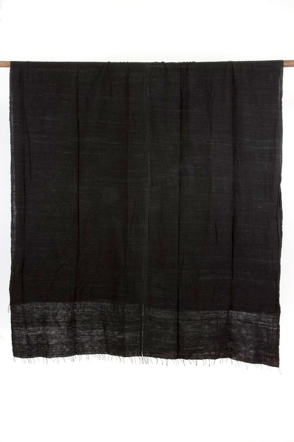 Swahili African Modern Black Gabi Tablecloth or Throw Made Trade