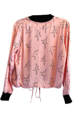 Symbology Dancing Ballerina Bomber in Pink + Black Jackets Symbology 