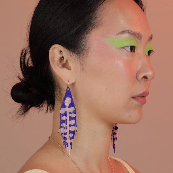 Take Shape Studio Matisse Plant Beaded Earrings (4 colorways) Earrings Take Shape Studio 