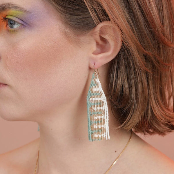 Take Shape Studio Squiggle Beaded Earrings (3 Colorways) Earrings Take Shape Studio 