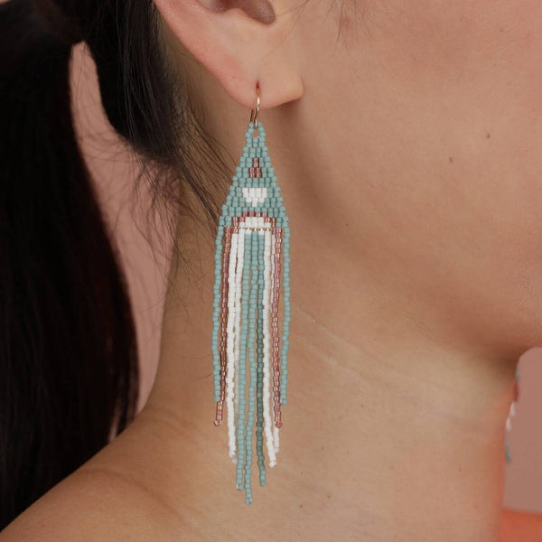 Take Shape Studio Waterfall Beaded Earrings (3 Colorways) Earrings Take Shape Studio 